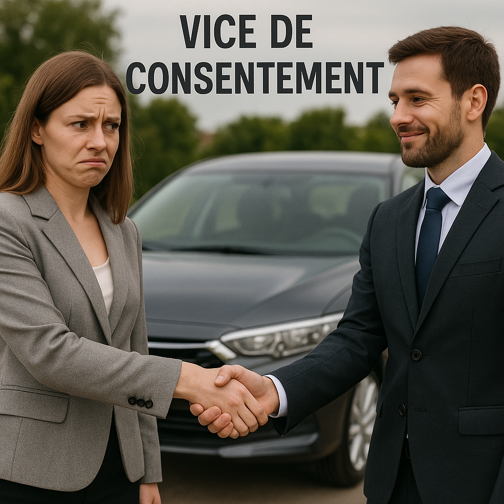 Illustration représentant le vice de consentement dans la vente d'un véhicule