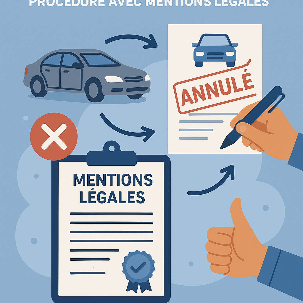 Illustration de la procédure d'annulation de cession de véhicule