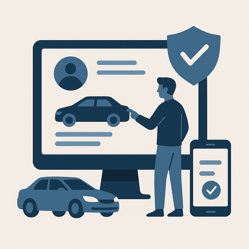Illustration : Avantages de la gestion en ligne pour les demandes de cartes grises pros