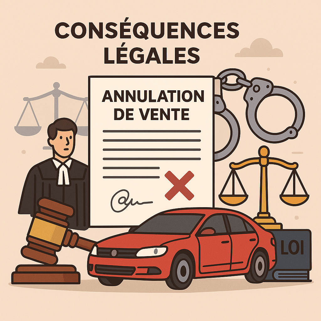 Illustration des conséquences légales de l'annulation d'une vente de véhicule