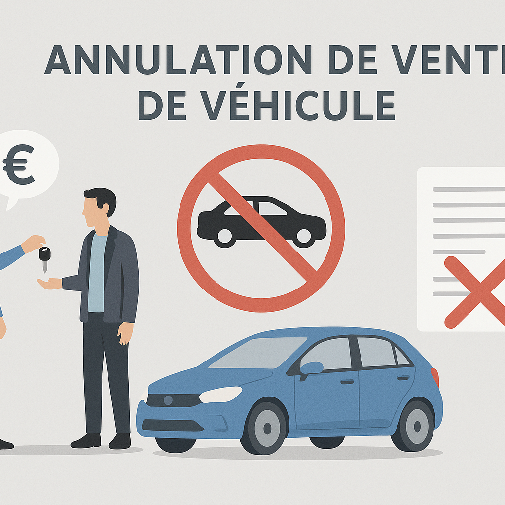 Illustration du processus d'annulation de vente d'un véhicule