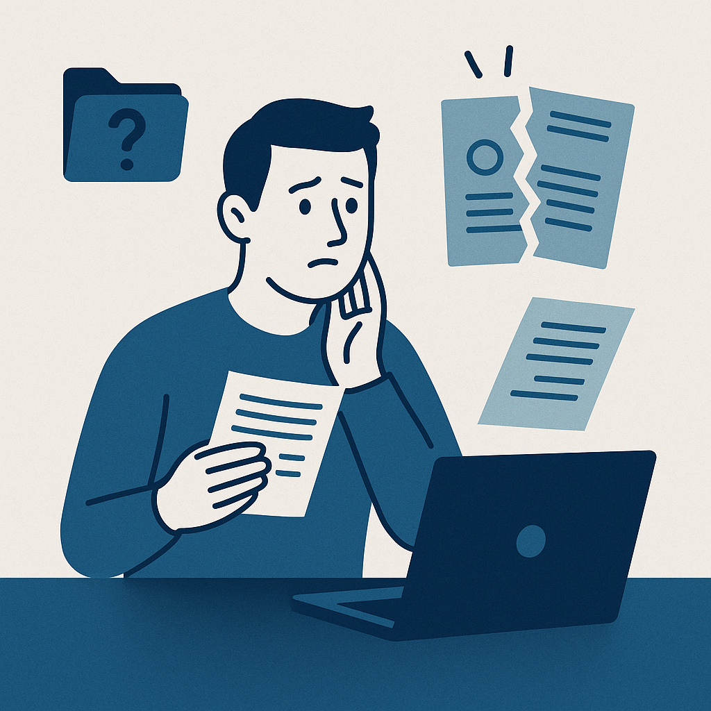 Illustration : Qu’arrive-t-il si l’on perd son certificat de non-gage ?