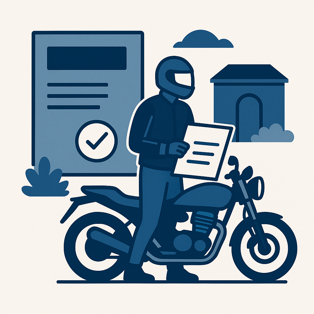 Illustration : Carte grise pour moto